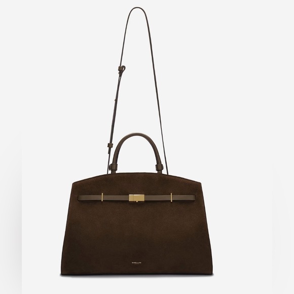 DeMellier Hudson Suede Bag, Large, Mocha Brown - Picture 8 of 12